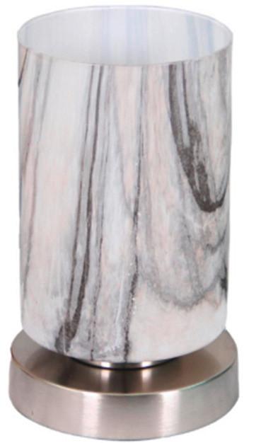 Asztali Lámpa Bastiane - ezüst/nikkel, Romantik / Landhaus, Üveg/fém (12/19,5cm) - James Wood