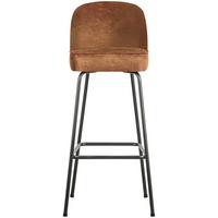 Barhocker Vogue Schwarz/Cognac B: 50cm - Cognac/Schwarz, MODERN, Textil/Fell (50/103/55cm) - Livetastic
