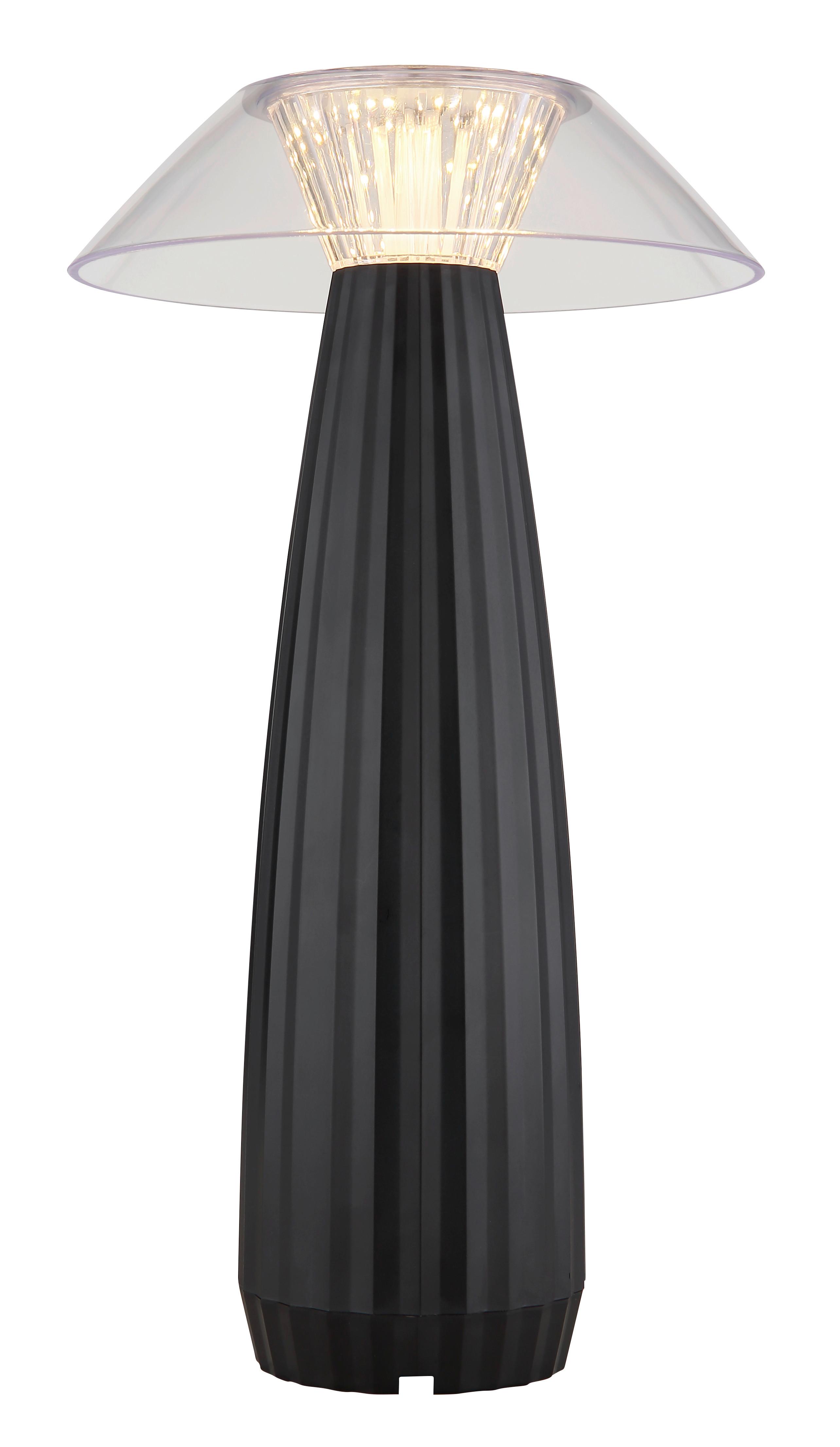 LED-Tischleuchte 21021b - Transparent/Schwarz, Design, Kunststoff (15,4/28cm) - Globo