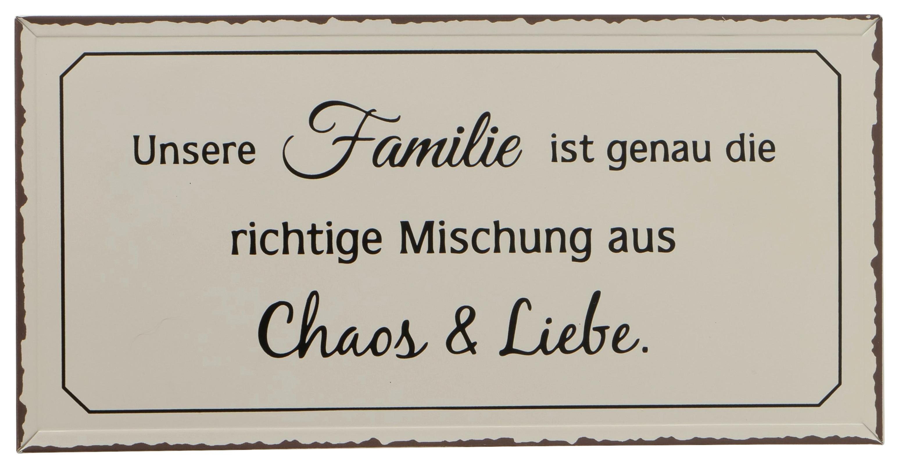 Metallbild Familie Versch. Sprüche 40x20 Cm
