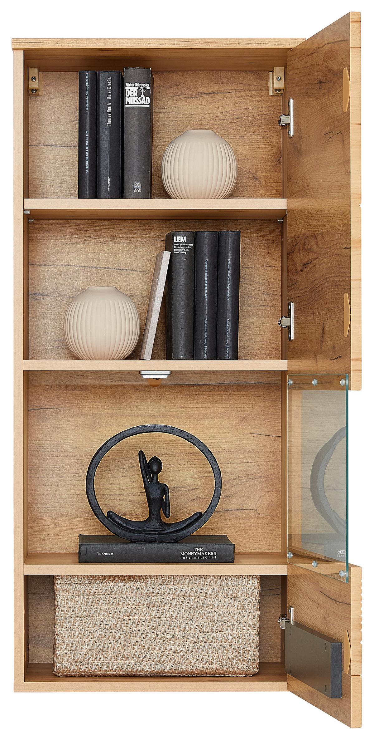 Falivitrin Alana - Modern, faalapú anyag/Üveg (46,9/103,8/33cm)