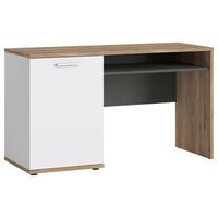 Psací stůl TWENTY dekor bílá/grafit/dub - bílá/barvy dubu, Moderní, kompozitní dřevo/plast (130/74,5/50cm) - Modern Living
