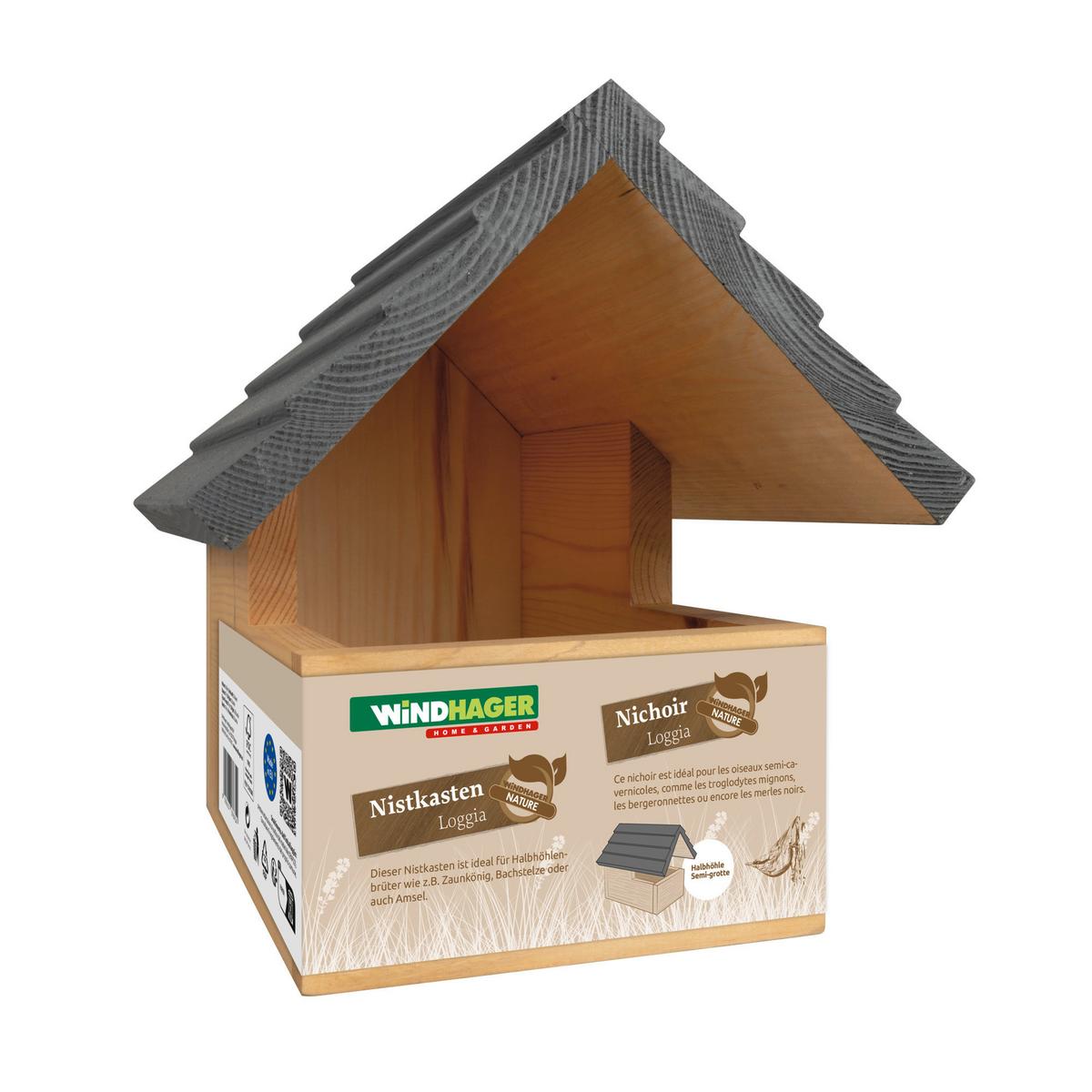 Nistkasten Loggia BxHxT: 20x21,5x26,5 cm - Kieferfarben, Basics, Holz (20/21,5/26,5cm) - Windhager