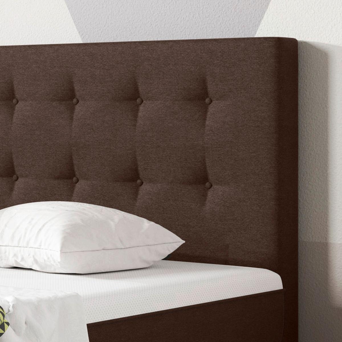 Boxspringbett 140x200 Cm Köln Plus - Silberfarben/Braun, KONVENTIONELL, Textil (140/115/210cm) - MID.YOU