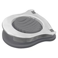 Krájač na vajíčka KIKI - farba ušľachtilej ocele/tmavosivá, Konventionell, kov/plast (11/10/3cm) - Mömax