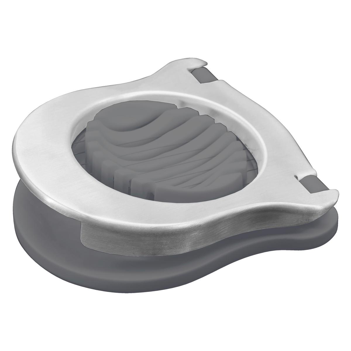 Krájač na vajíčka KIKI - farba ušľachtilej ocele/tmavosivá, Konventionell, kov/plast (11/10/3cm) - Mömax