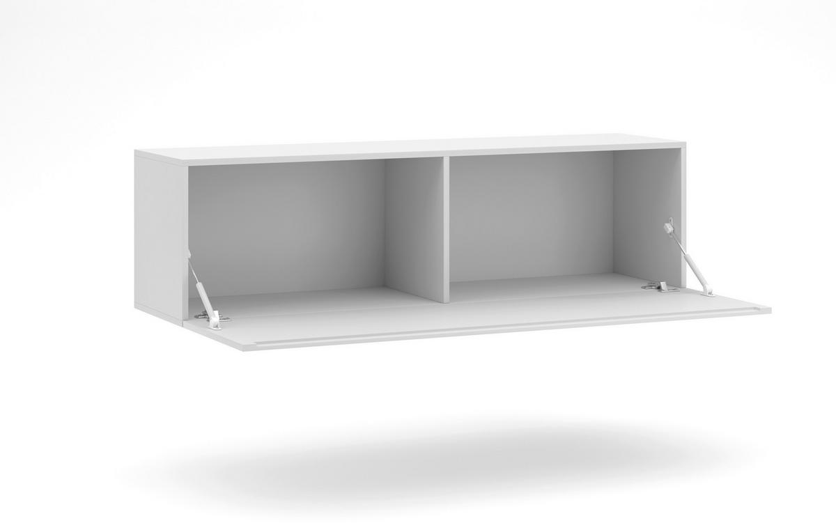 TV-Lowboard Vivien 05 B: 50 cm - Weiß Hochglanz/Weiß, Design, Holzwerkstoff (140/40/38cm) - Livetastic