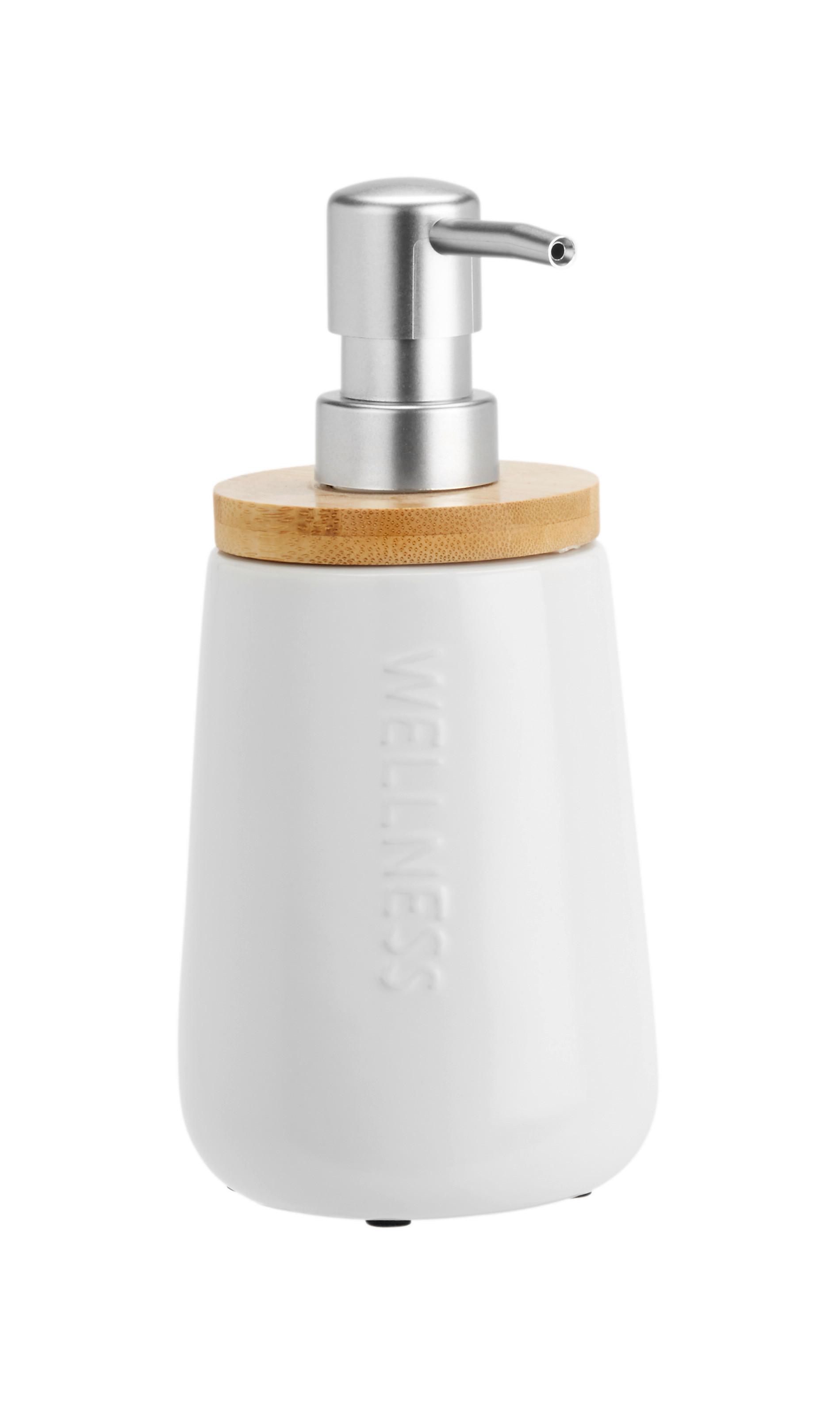 DÁVKOVAČ MÝDLA EDNA - bílá, Moderní, keramika (8,5/18,5/8,5cm)