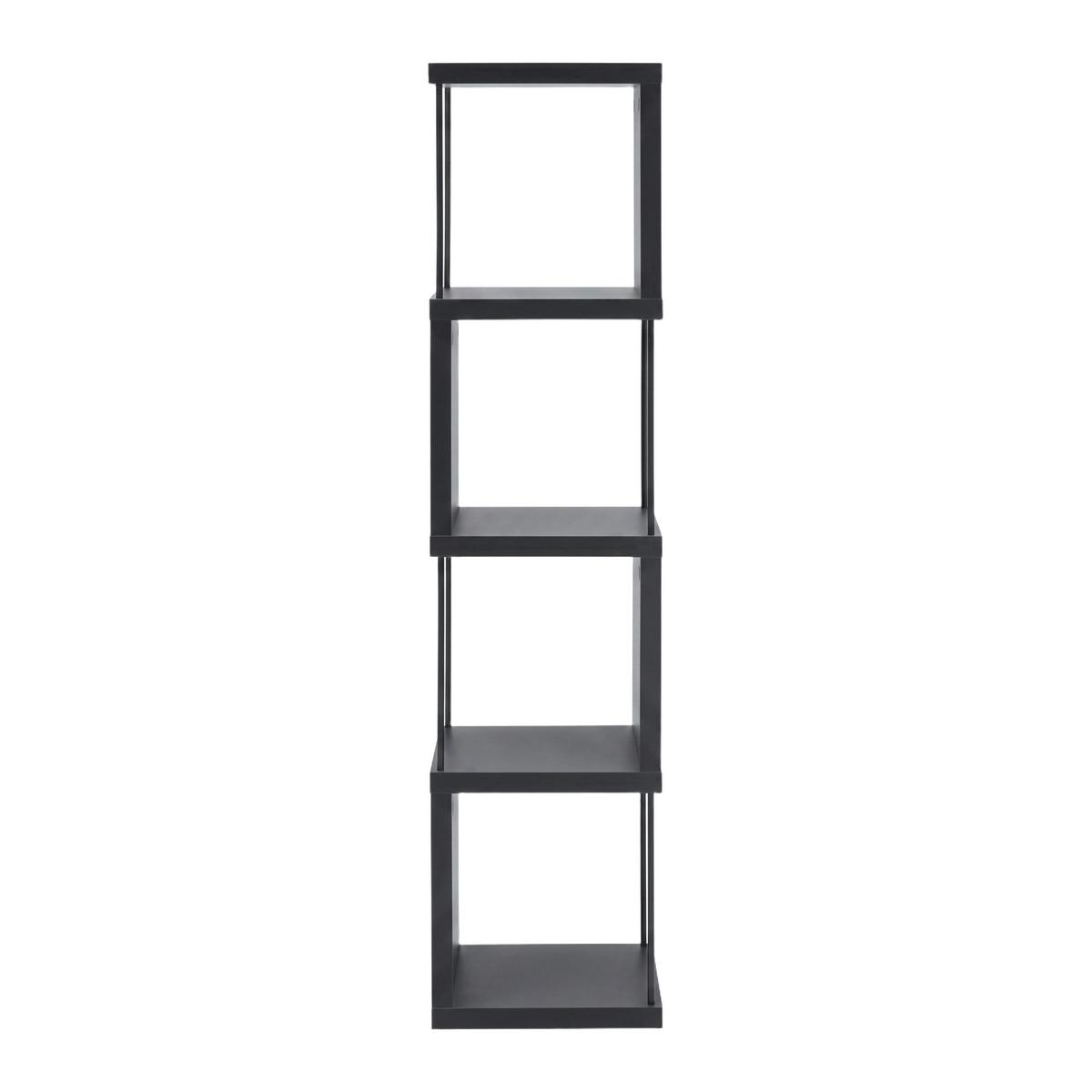 REGÁL PINNAR - tmavosivá, Modern, kov/kompozitné drevo (33/136,5/33cm) - Mömax