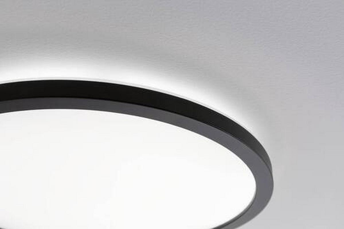 LED-Paneel Ø 19 cm Rund - Schwarz, Basics, Kunststoff (19/2,8cm) - Paulmann