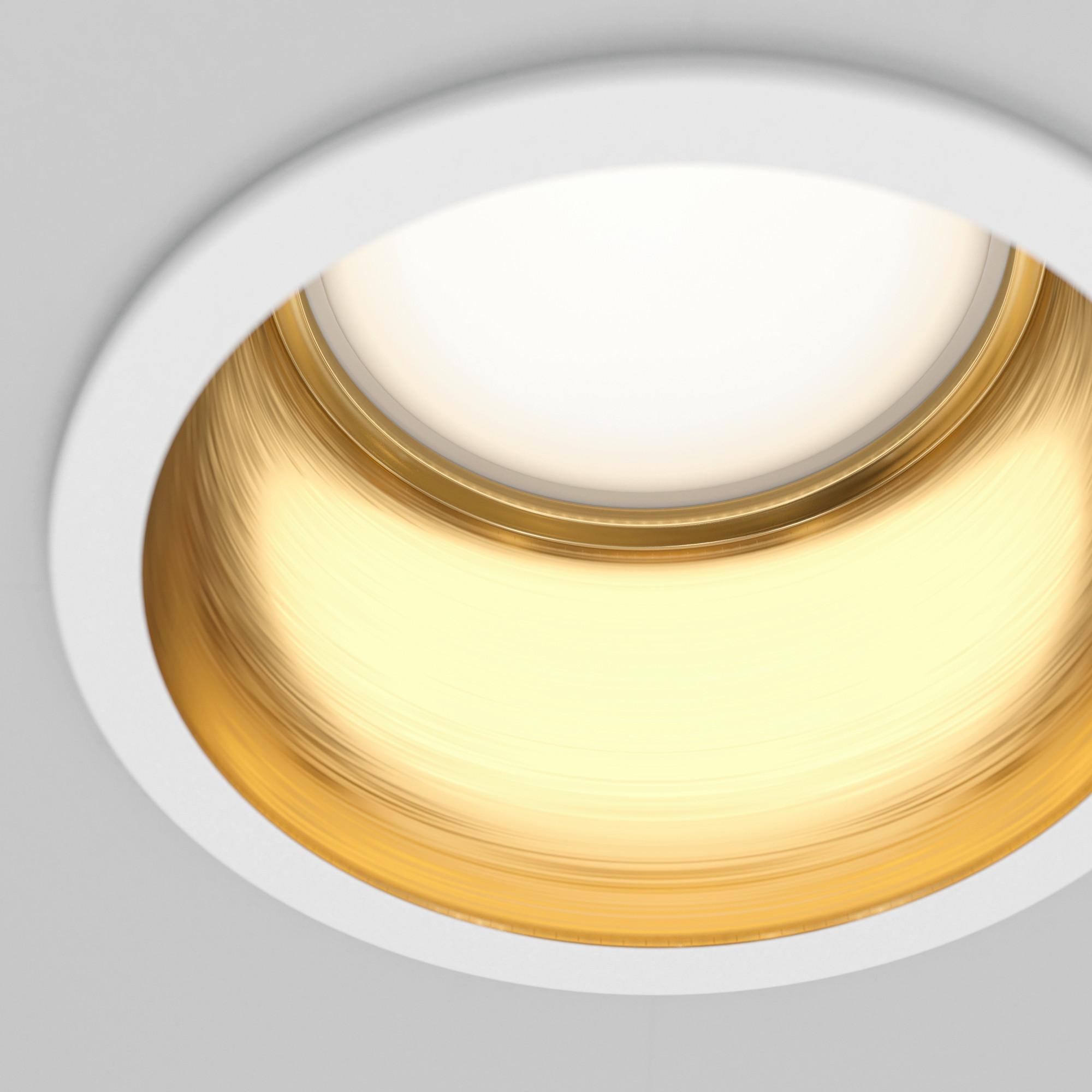 Aufbauleuchte Reif - Goldfarben/Weiß, Trend, Metall (6,8/5,4cm) - MAYTONI