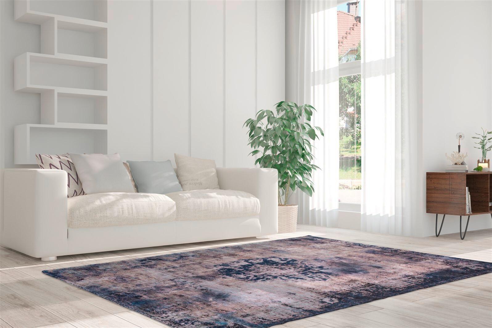 Flachwebteppich Blau Vintage 8403, BxL: 160x230 cm - Blau, KONVENTIONELL, Textil (160/230cm)