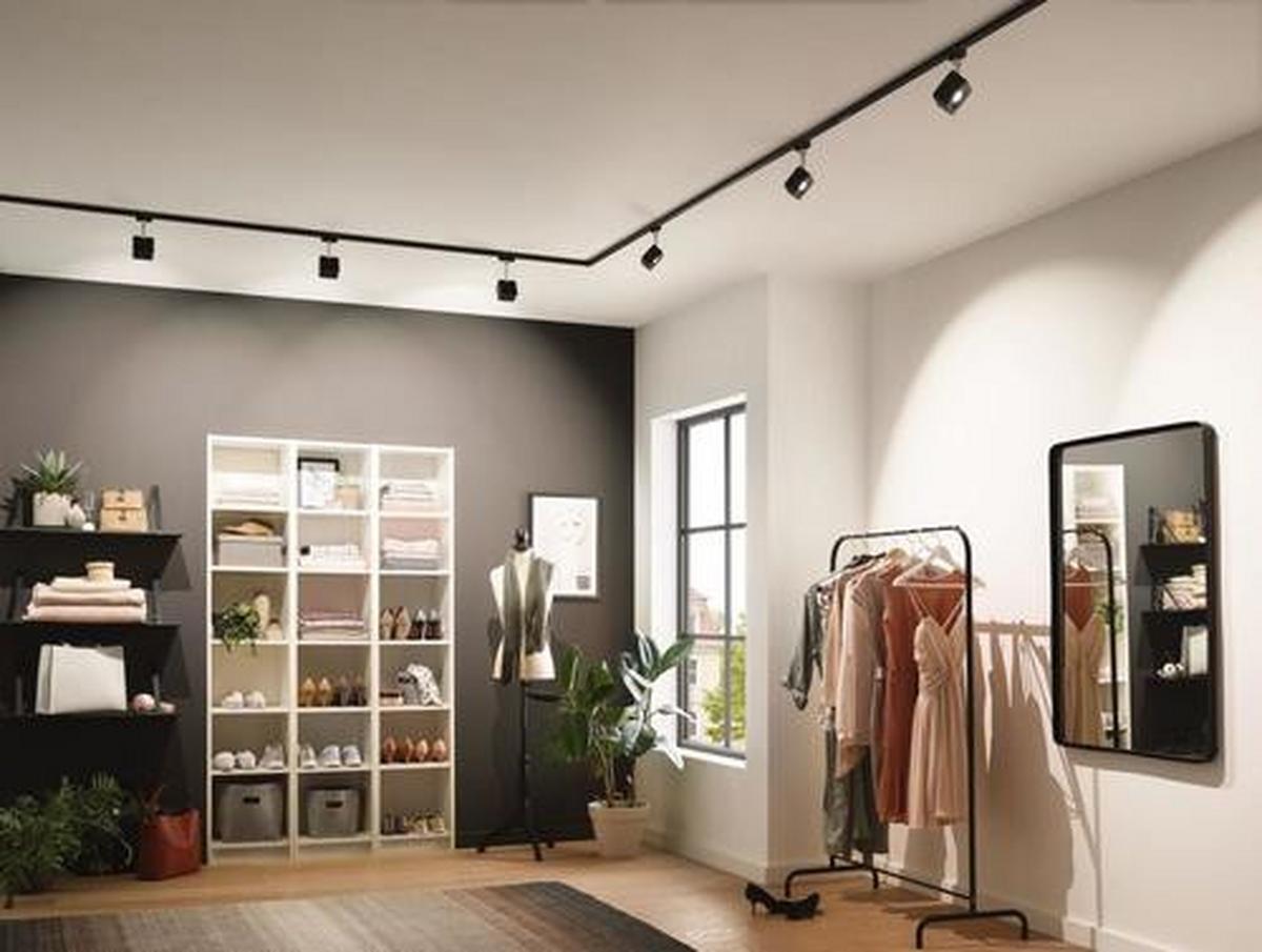Schienensystem Urail 96904 in Schwarz L: 100 cm - Schwarz, Design, Metall (100cm) - Paulmann