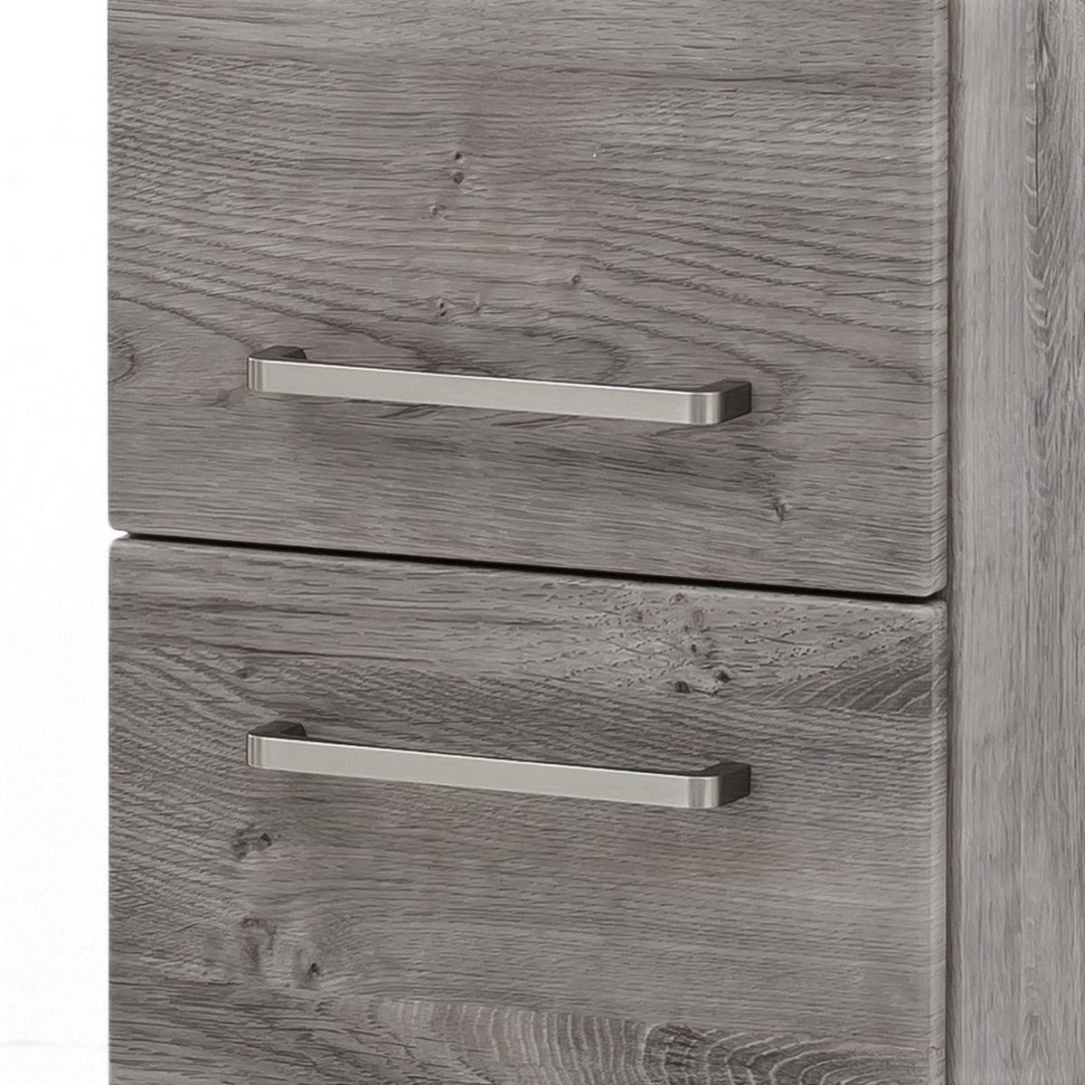 Midischrank Stockholm B: 30 Cm Grau/eiche Dekor - Eichefarben/Silberfarben, KONVENTIONELL, Holzwerkstoff (30cm) - Held