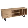 TV-Lowboard Wl6.813 B: 150 cm Eiche Deko - Eichefarben/Schwarz, Design, Holzwerkstoff (150/55/40cm) - Livetastic