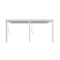 Pergola Deluxe 530x360 cm Weiß Aluminium - Weiß, Basics, Metall (530/255/360cm) - WEIDE