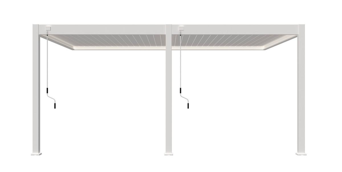 Pergola Deluxe 530x360 cm Weiß Aluminium - Weiß, Basics, Metall (530/255/360cm) - WEIDE