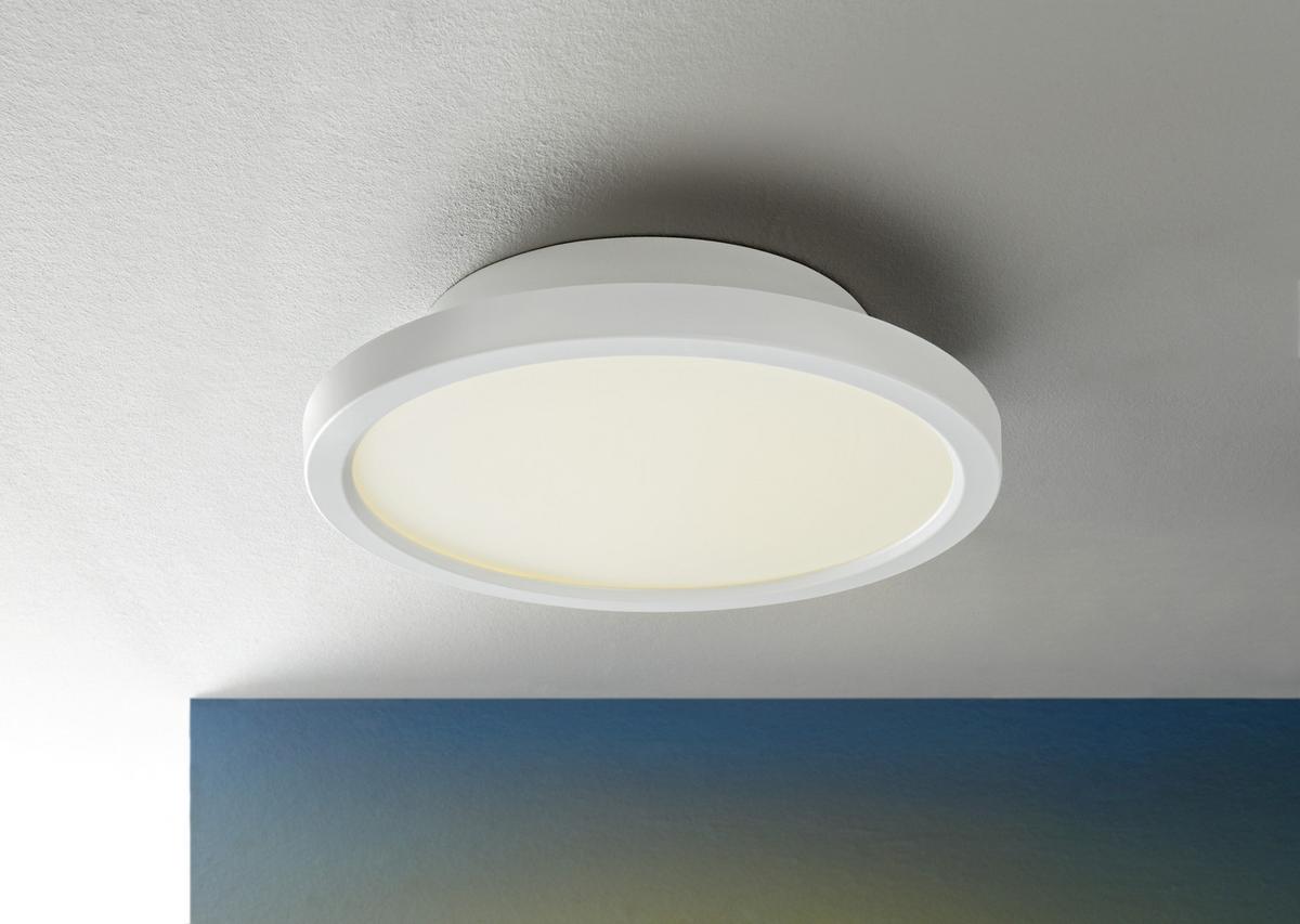 LED-Deckenleuchte L16350-16 Flat - Weiß, Design, Metall (30/30/5,2cm) - Novel