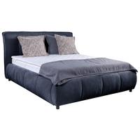 Polsterbett Limo Dunkelblau 180x200 cm - Schwarz/Dunkelblau, KONVENTIONELL, Holz/Holzwerkstoff (180/200cm) - James Wood