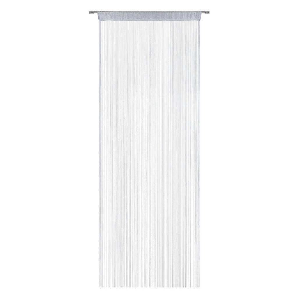 Provázková Záclona Franz, 90/245cm, Stříbrná
