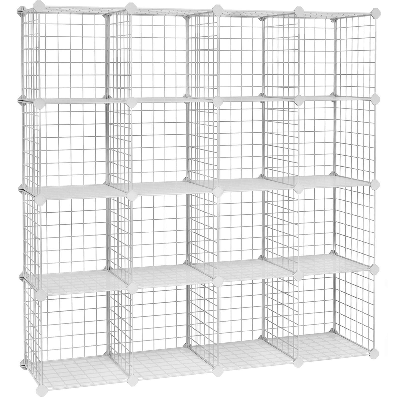 Regalkombination B: 123 cm Metall/Weiß - Weiß, Basics, Kunststoff/Metall (123/123/31cm) - Boxxx