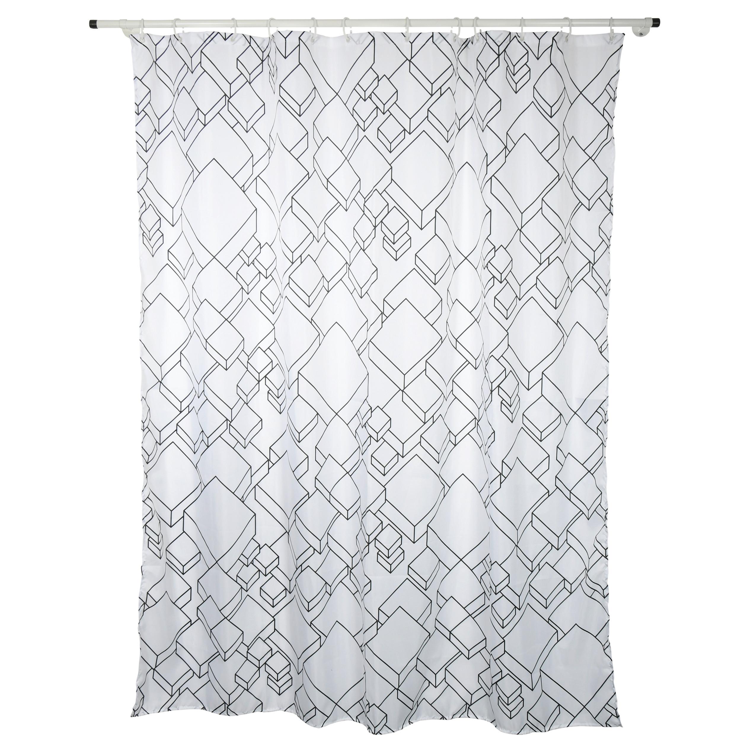 Duschvorhang in Weiß Textil/Mischgewebe - Weiß, Basics, Textil (180/200cm) - Spirella
