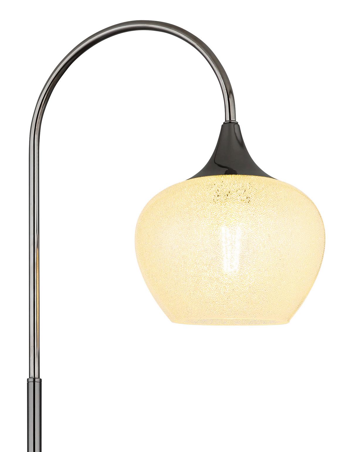 Stehleuchte 15548sk - Klar/Schwarz, KONVENTIONELL, Glas/Metall (39/25/150cm) - Globo