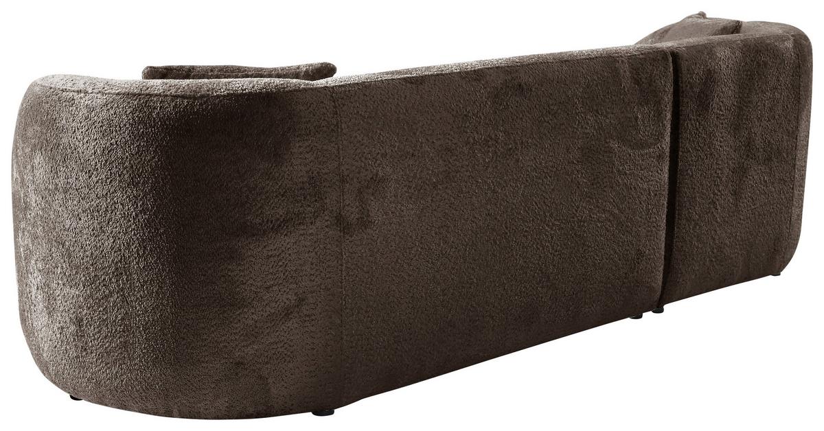 Ecksofa Flick Braun/schwarz, 143 Cm - Schwarz/Braun, Design, Textil (143/264cm) - MID.YOU