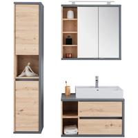 Badezimmer Camillo Anthrazit/eiche Dekor B: 115cm - Anthrazit/Eiche Artisan, MODERN, Holzwerkstoff (115/170/46cm)