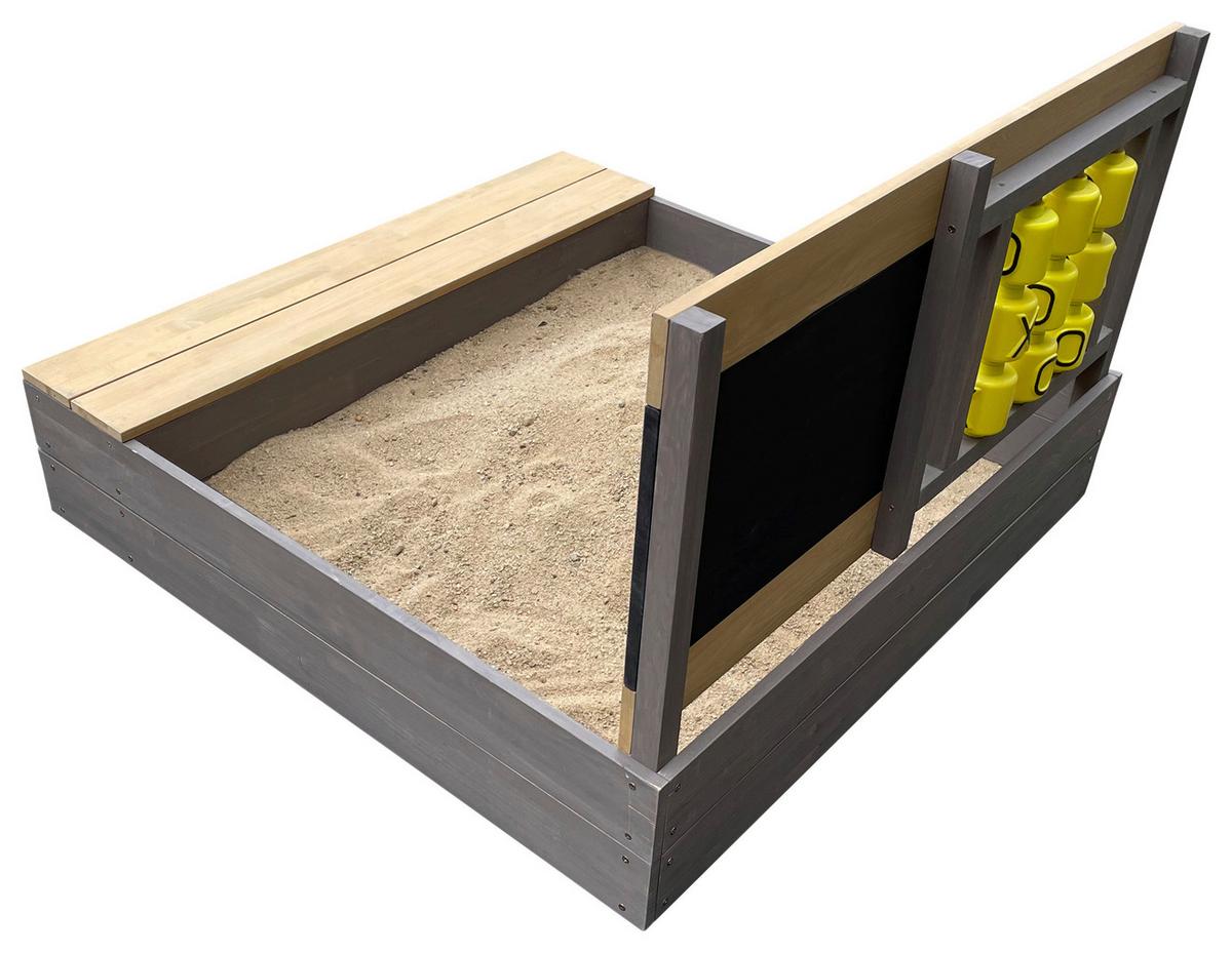 Sandkasten A031.019.20 - Braun/Grau, KONVENTIONELL, Holz (100/65,5/100cm) - Ambia Garden