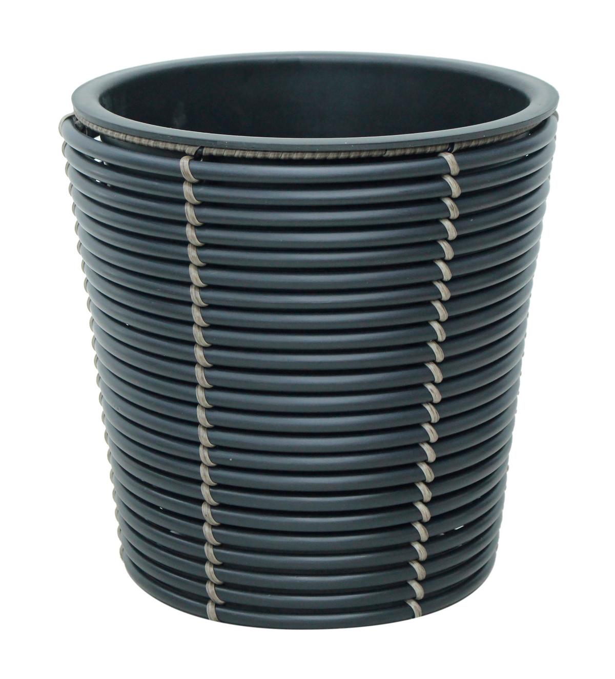 Virágkaspó Mausa - fekete, Konventionell, műanyag/fém (25/25cm) - Luca Bessoni