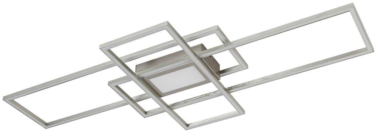 LED-Deckenleuchte Christina - Alufarben/Weiß, Basics, Kunststoff/Metall (45,8/100/6,4cm) - Luca Bessoni