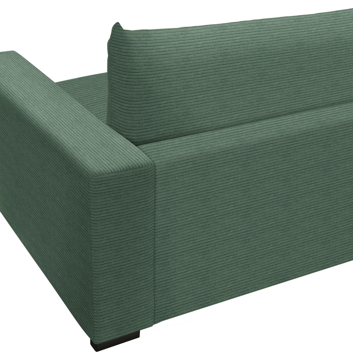 Mega pohovka PEDRO 1200, tmavozelený menčester - tmavozelená, Modern, kov/drevo (261/83/124cm) - Mömax