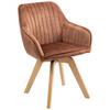 Armlehnstuhl Hanna drehbar Samt Braun,sitzfl. 180° Drehb. - Buchefarben/Braun, KONVENTIONELL, Holz/Textil (63/83/63cm) - MID.YOU