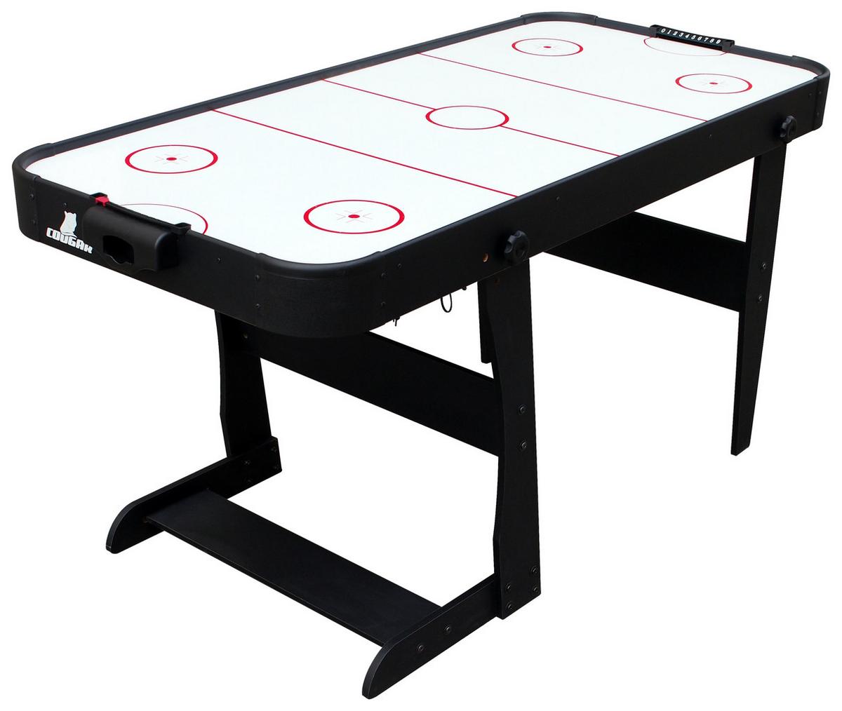 Tisch-Eishockey Icing L: 152 cm Schwarz Puck/Figuren - Schwarz, MODERN, Holz (152/73/79cm) - Ambia Garden