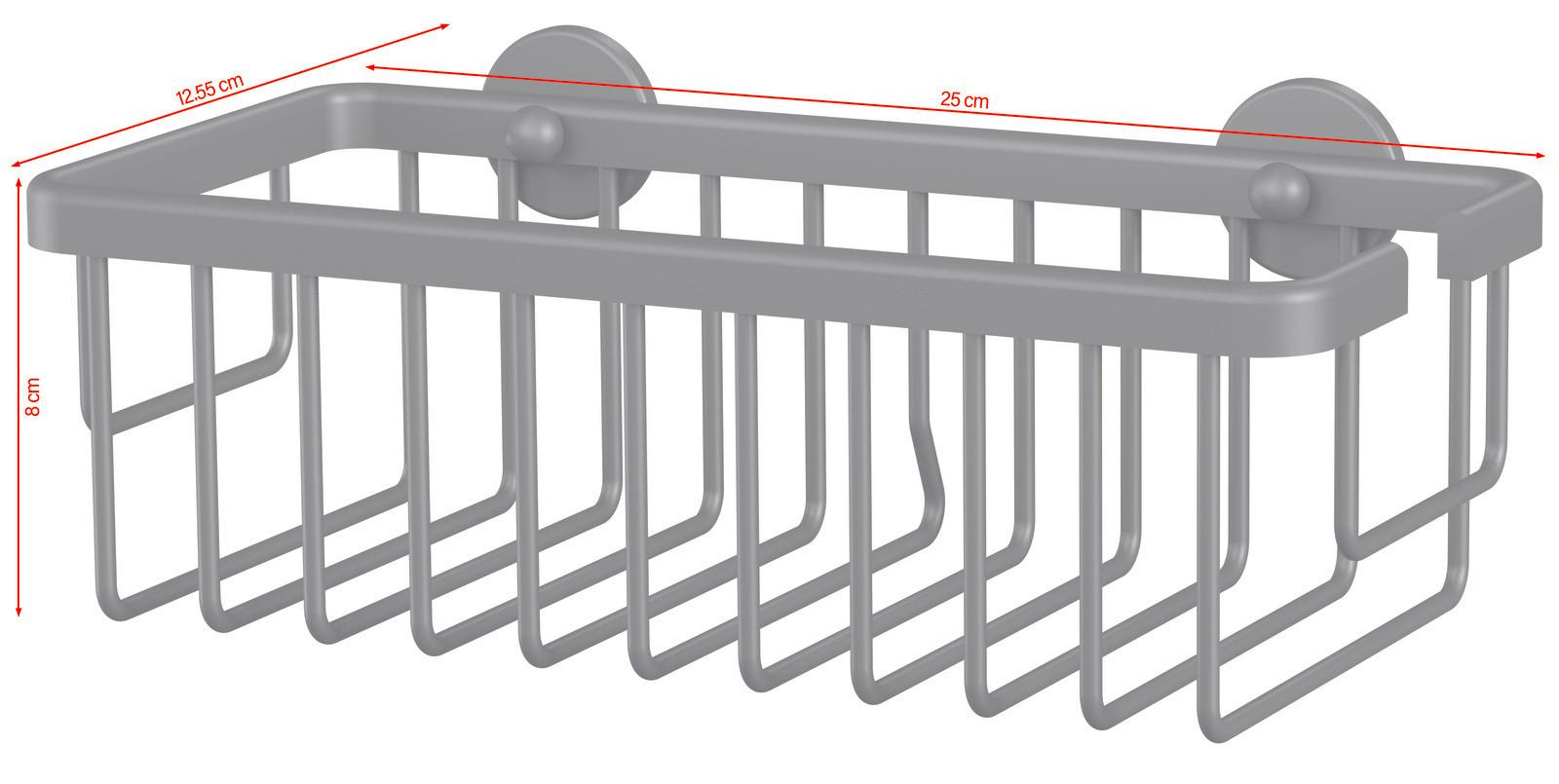 Duschablage Aluxx Schwarz B: 25 cm - Schwarz, Trend, Metall (25/12,5/9,2cm) - Tesa