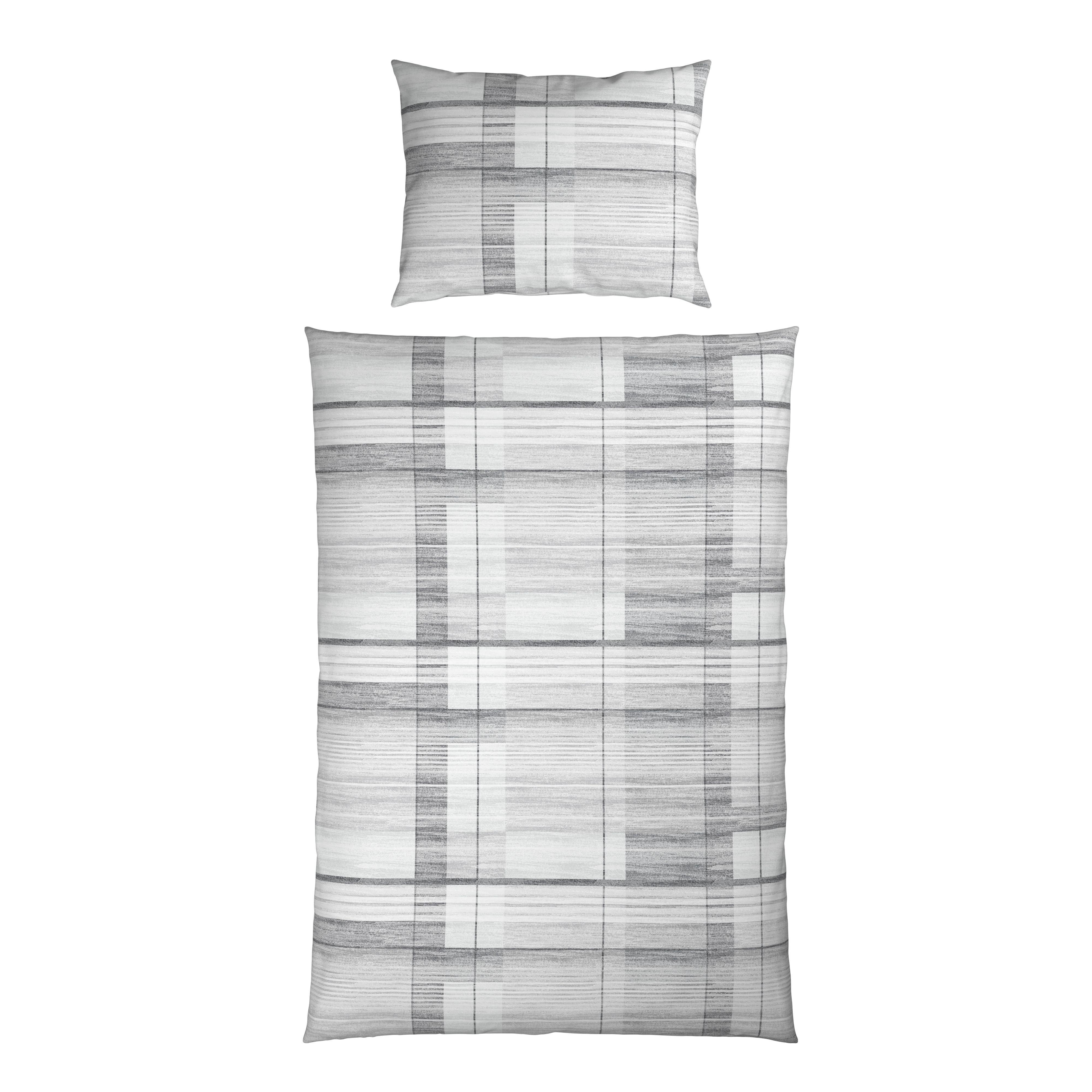 Bettwäsche Elke - Grau, KONVENTIONELL, Textil - Ondega