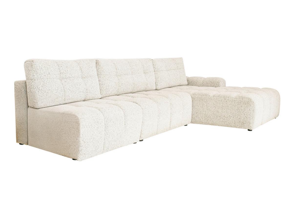 Ecksofa Lulu Beige S: 338x184cm - Beige/Schwarz, Design, Textil (338/184cm) - MID.YOU