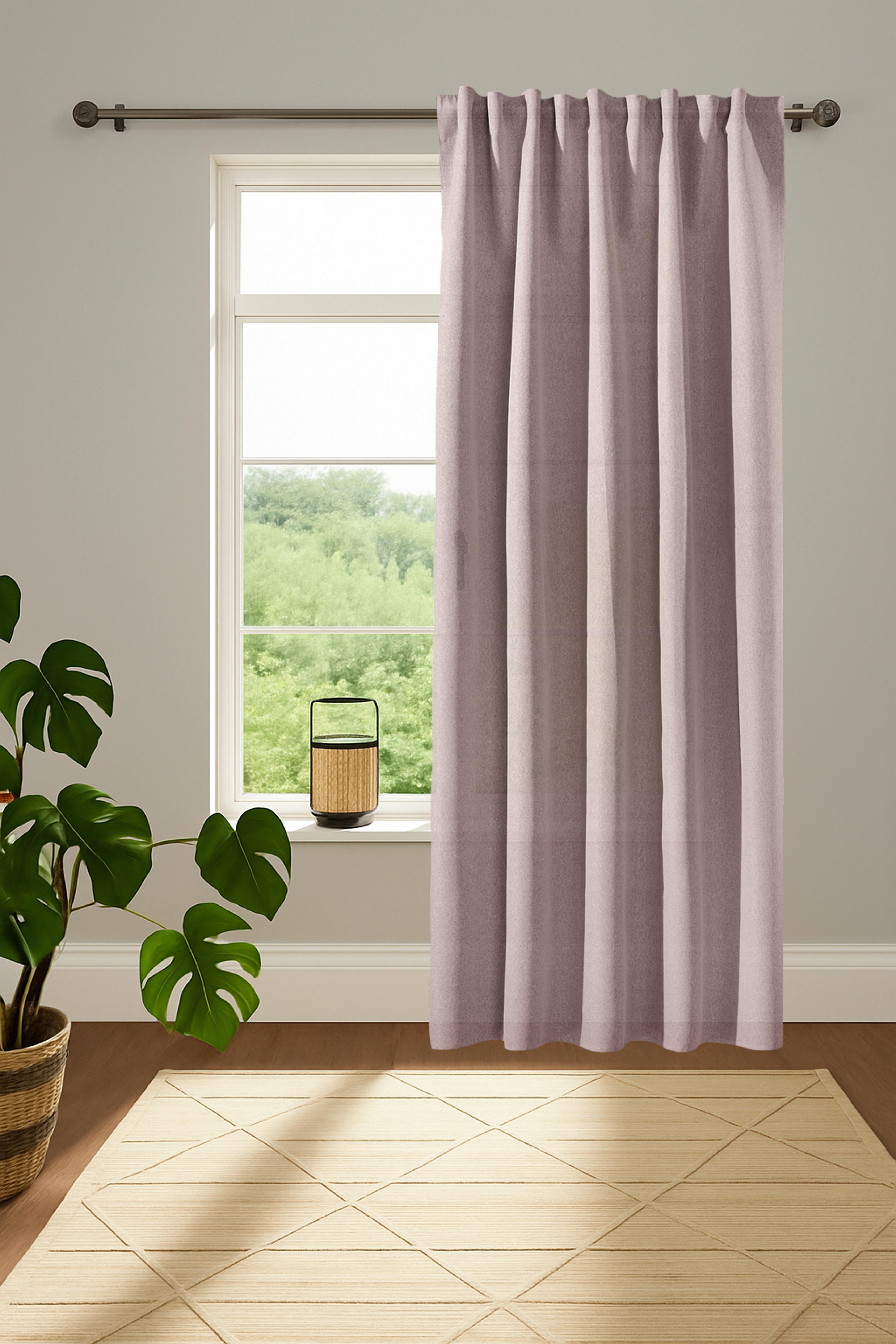 Fertigvorhang Rachel Ii - Hellrosa/Naturfarben, MODERN, Textil (135/245cm) - Luca Bessoni