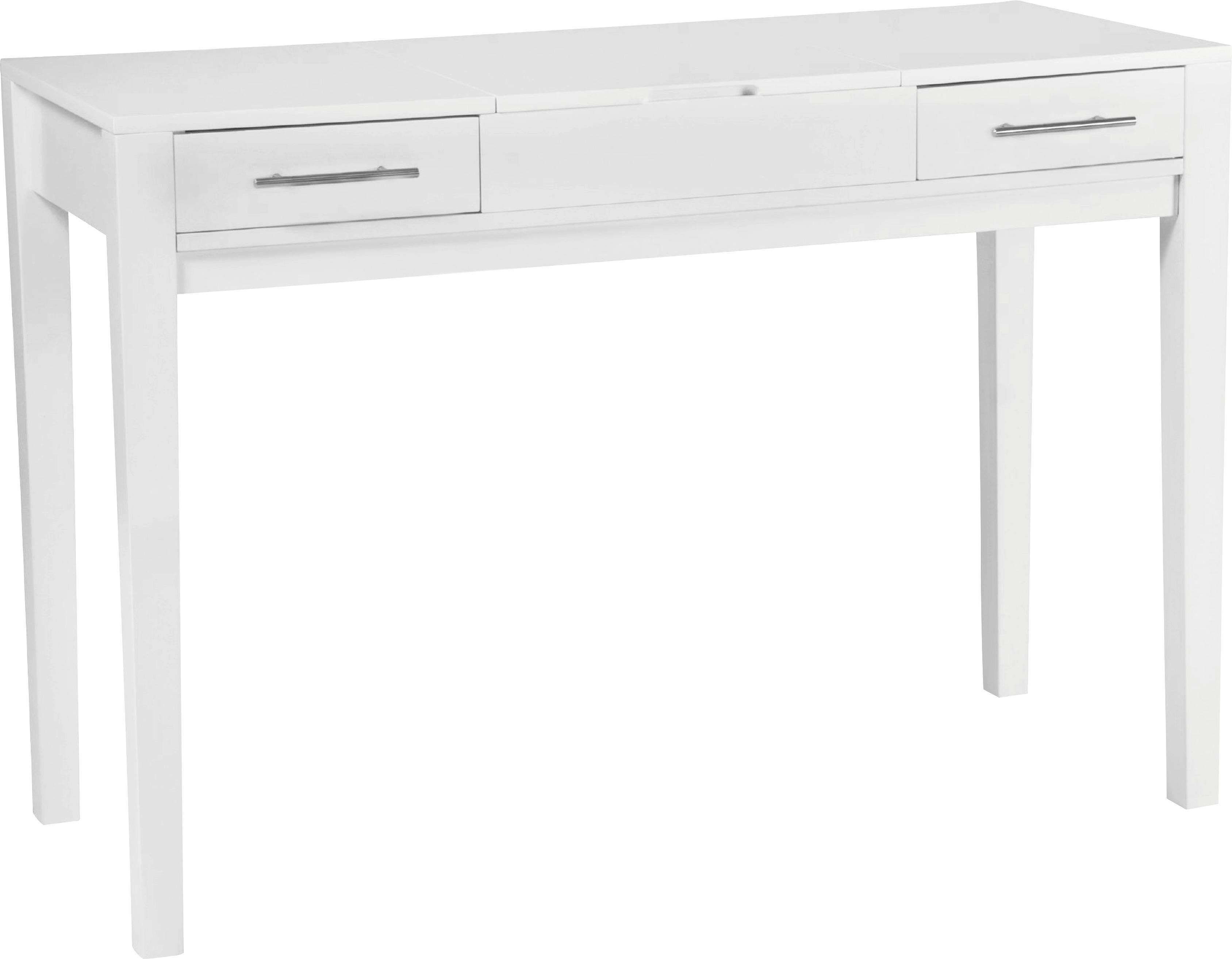 Kozmetický Stolík Jasmin - biela/strieborná, Moderný, kov/kompozitné drevo (110/76/44,50cm)