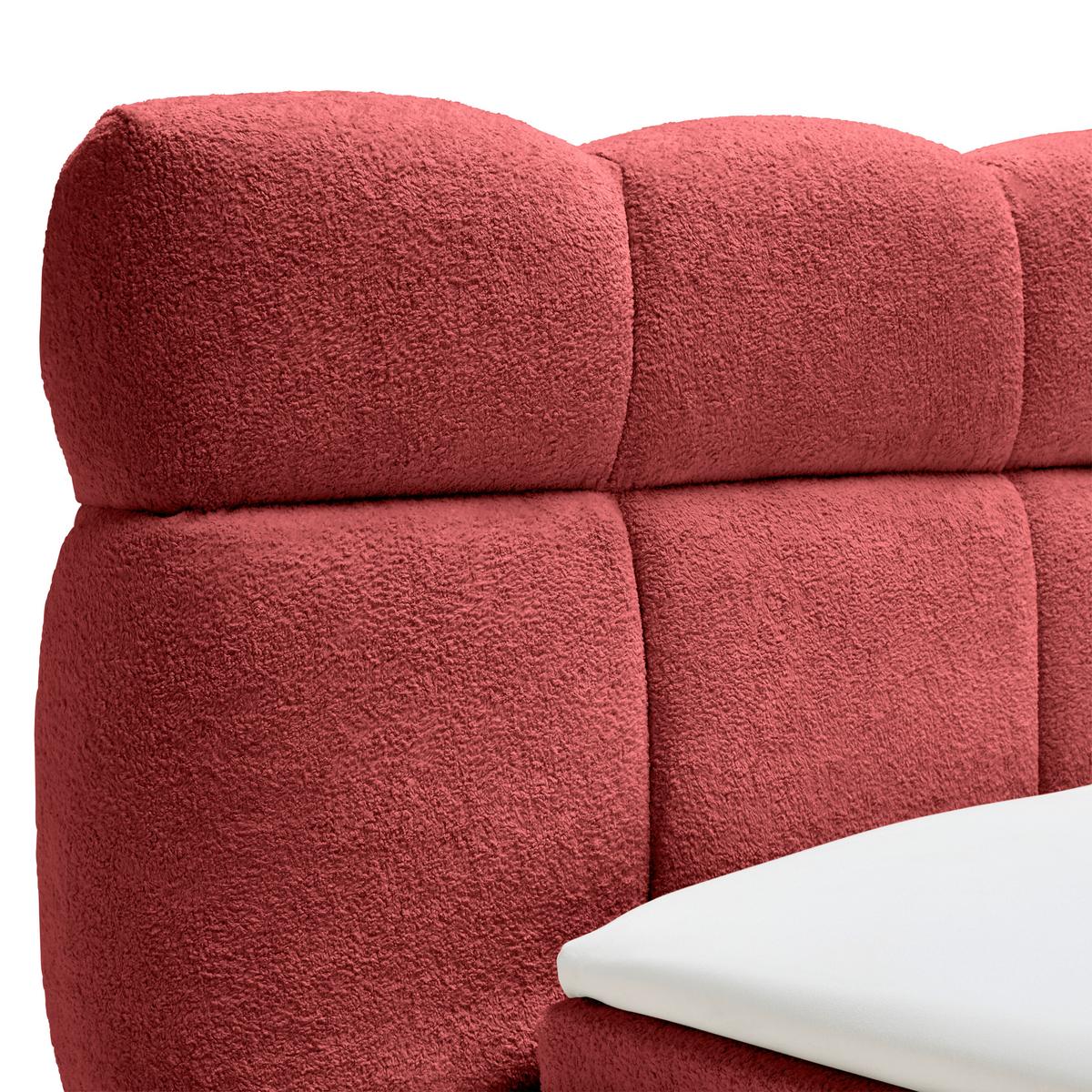Čalouněná postel MONTE 200x200, červená - černá/červená, Konvenční, textil/plast (200/200cm) - Based