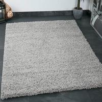 Hochflor Teppich Grau Prime 80x150 Cm - Grau, MODERN, Textil (80/150cm)