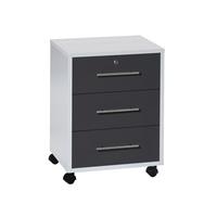 ROLLCONTAINER OFFICE EDITION - Anthrazit/Weiß, LIFESTYLE, Holzwerkstoff (44/58/40cm) - MID.YOU