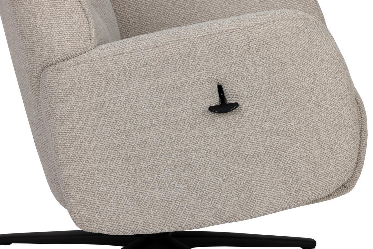 Relaxsessel Snooze Beige B: 77 Cm - Beige/Schwarz, Design, Holz/Textil (77/112/86cm) - Livetastic