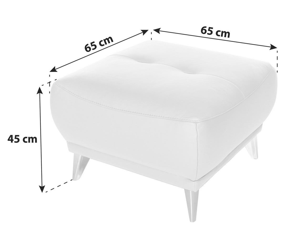 Hocker Frisco - Sandfarben/Chromfarben, MODERN, Textil (65/46/65cm) - MID.YOU