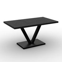 Jedálenský stôl Loca, š: 160 cm - čierna, Modern, kov/drevo (160/76/90cm) - Bessagi Home