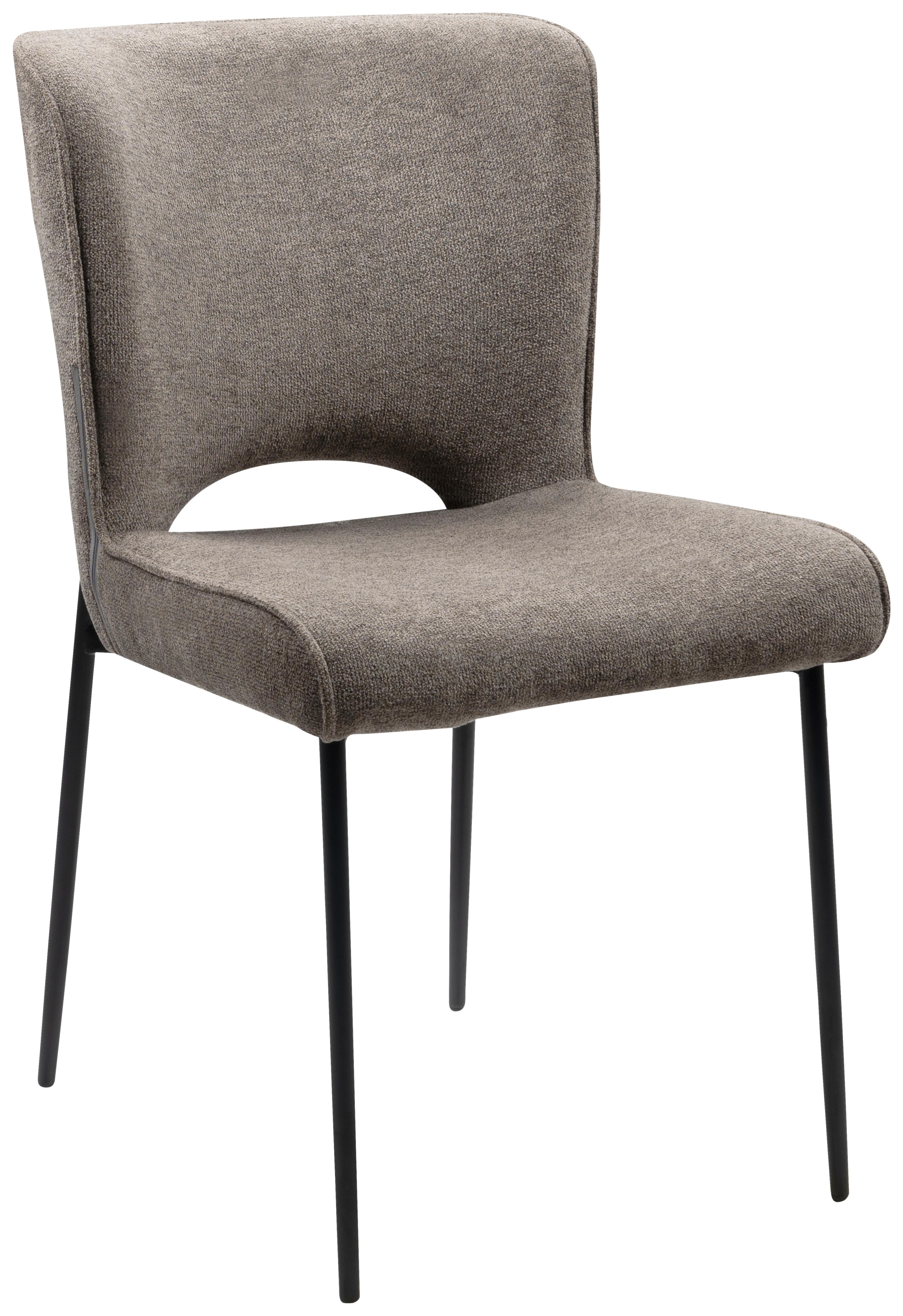 Stuhl Tom 70a - Schwarz/Grau, MODERN, Textil/Metall (49/83,5/59,5cm) - MID.YOU