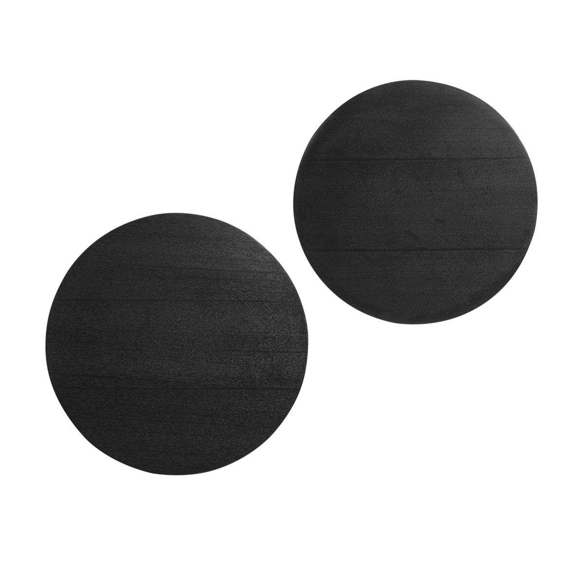 Couchtischset 2-teilig Schwarz - Schwarz, Design, Holzwerkstoff (48-38/48-38/38-32cm) - Livetastic