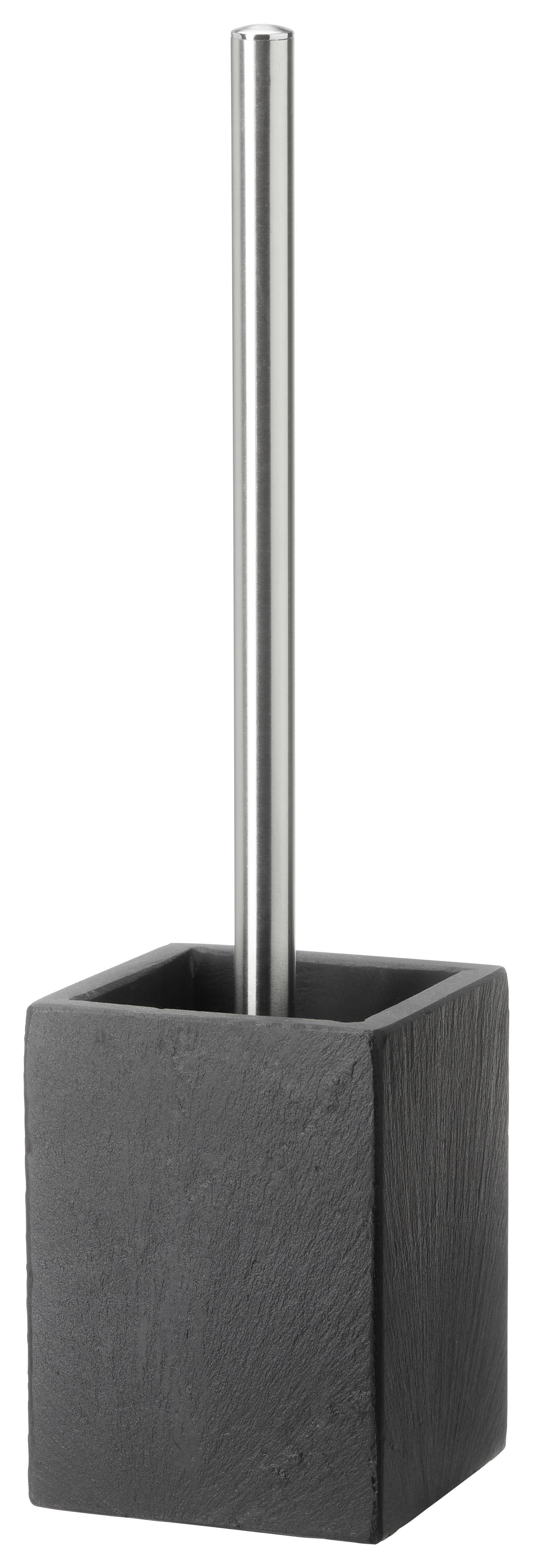 WC sada Loki - antracitová, kov/kámen (9,5/36cm)