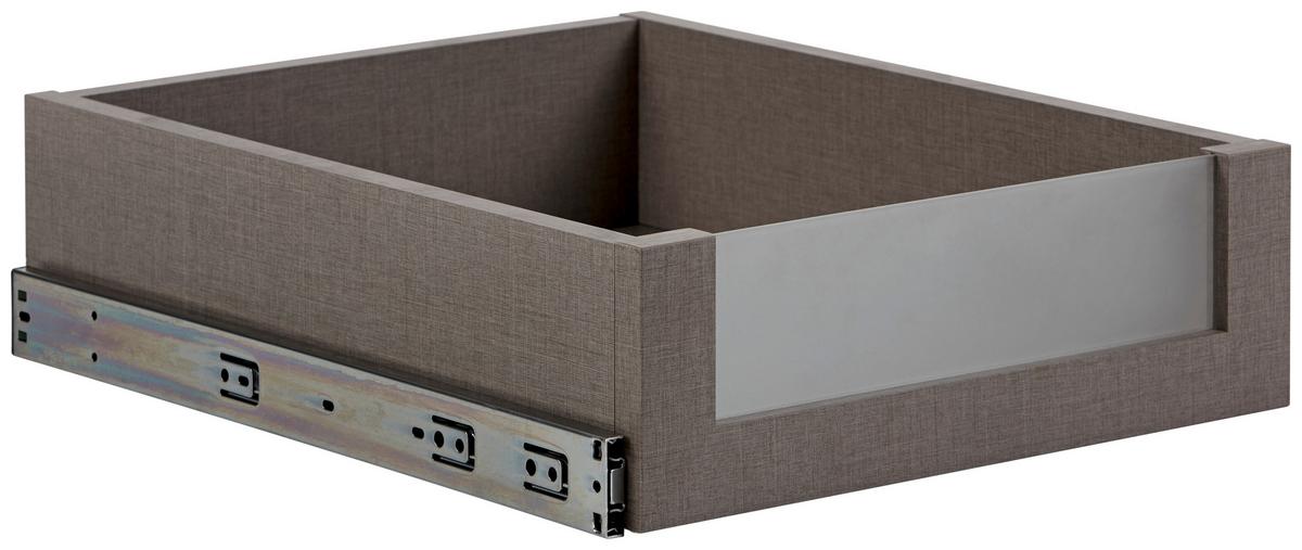 ZÁSUVKA UNIT - jílová barva, Moderní, kompozitní dřevo/sklo (42,4/12/45cm) - Ondega